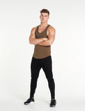Aspect Stringer Vest / Khaki-Stringers & Tanks-Mens