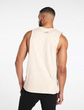 Bodybuilding 'Cut off' Tank / Beige-Stringers & Tanks-Mens