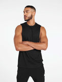 Bodybuilding 'Cut off' Tank / Black-Stringers & Tanks-Mens
