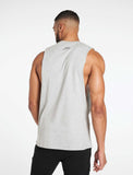 Bodybuilding 'Cut off' Tank / Grey-Stringers & Tanks-Mens