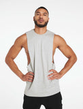 Bodybuilding 'Cut off' Tank / Grey-Stringers & Tanks-Mens