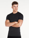 Core Seamless T-Shirt / Charcoal Marl-T-Shirts & Tops-Mens