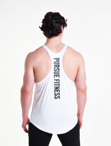 Essential BreathEasy® Stringer Vest / White-Stringers & Tanks-Mens