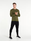 Essential Long Sleeve / Khaki-T-Shirts & Tops-Mens