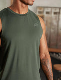 Mens-Hybrid Everyday Tank / Olive Marl