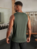 Mens-Hybrid Everyday Tank / Olive Marl