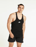 Icon Stringer Vest / Black-Stringers & Tanks-Mens