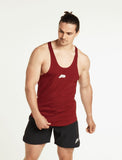 Icon Stringer Vest / Burgundy-Stringers & Tanks-Mens