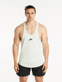 Icon Stringer Vest / White Marl-Stringers & Tanks-Mens