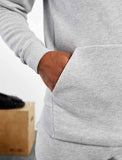 Icon Tapered Hoodie / Heather Grey
