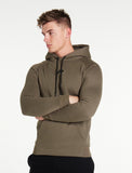 Icon Tapered Hoodie / Khaki-Jackets & Hoodies-Mens