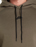 Icon Tapered Hoodie / Khaki-Jackets & Hoodies-Mens