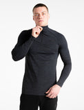 Intensity Seamless ¼ Zip / Black Marl-Jackets & Hoodies-Mens