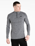 Intensity Seamless ¼ Zip / Charcoal Marl-Jackets & Hoodies-Mens