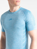 Intensity Seamless T-shirt / Blue Marl-T-Shirts & Tops-Mens
