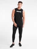 Offset Tank / Black-Stringers & Tanks-Mens