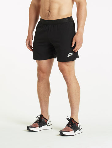 Performance Mid-Rise Shorts / Black-Shorts-Mens