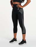 ADAPT Seamless ¾ Leggings / Black-Leggings & Bottoms-Womens