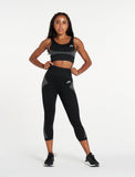 ADAPT Seamless ¾ Leggings / Black-Leggings & Bottoms-Womens