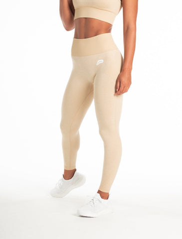 ADAPT Seamless Leggings / Marl Beige-Leggings & Bottoms-Womens
