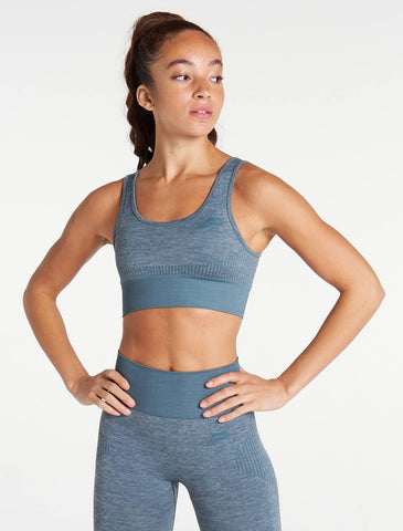 ADAPT Seamless Sports Bra / Slate Blue-Sports Bras-Womens