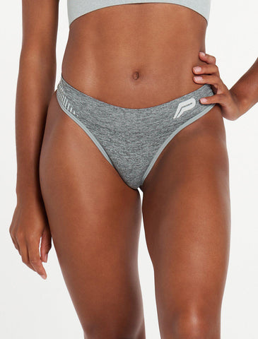 ADAPT Seamless Thong / Light Grey-Underwear-Womens