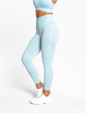 Afterglow Seamless Leggings / Sky Blue-Leggings & Bottoms-Womens