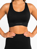 Afterglow Seamless Sports Bra / Blackout-Sports Bras-Womens