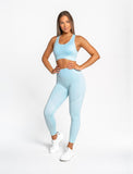 Afterglow Seamless Sports Bra / Sky Blue-Sports Bras-Womens
