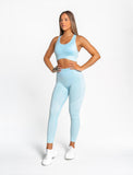 Afterglow Seamless Sports Bra / Sky Blue-Sports Bras-Womens