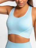 Afterglow Seamless Sports Bra / Sky Blue-Sports Bras-Womens