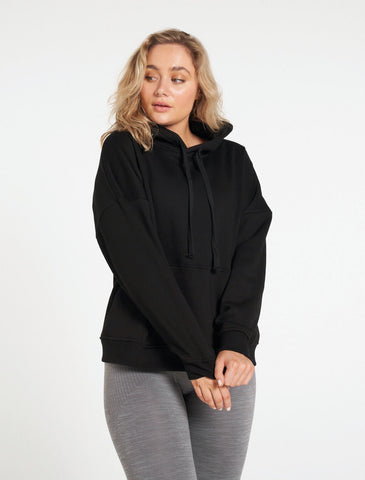 Boyfriend Hoodie / Blackout-Jackets & Hoodies-Womens