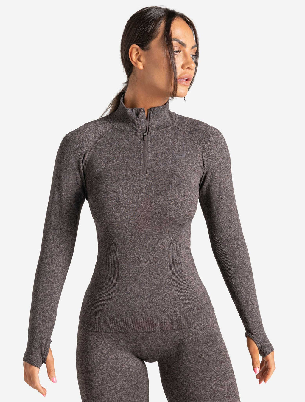 products/womens-core-seamless-14-zip-brown-marl.jpg