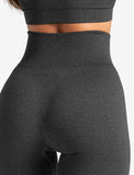 Womens-Core Seamless Leggings / Black Marl