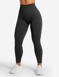 Womens-Core Seamless Leggings / Black Marl