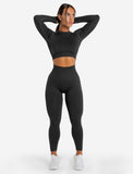 Womens-Core Seamless Leggings / Black Marl
