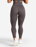 Womens-Core Seamless Leggings / Brown Marl