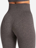 Womens-Core Seamless Leggings / Brown Marl