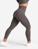 Womens-Core Seamless Leggings / Brown Marl