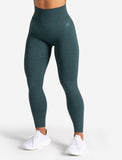 Womens-Core Seamless Leggings / Teal Marl