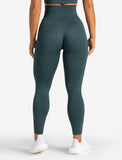 Womens-Core Seamless Leggings / Teal Marl