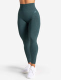 Womens-Core Seamless Leggings / Teal Marl