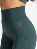 Womens-Core Seamless Leggings / Teal Marl