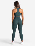 Womens-Core Seamless Leggings / Teal Marl