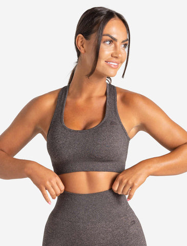 Womens-Core Seamless Sports Bra / Brown Marl