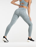Cosmic Seamless Leggings / Teal Ombre-Leggings & Bottoms-Womens