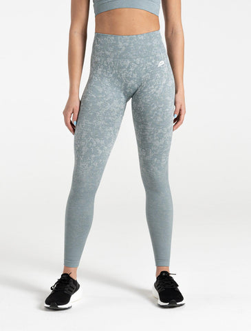Cosmic Seamless Leggings / Teal Ombre-Leggings & Bottoms-Womens