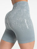 Cosmic Seamless Shorts / Teal Ombre-Shorts-Womens