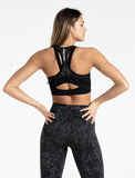 Cosmic Seamless Sports Bra / Black Ombre-Sports Bras-Womens