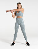 Cosmic Seamless Sports Bra / Teal Ombre-Sports Bras-Womens